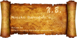 Noszko Barnabás névjegykártya